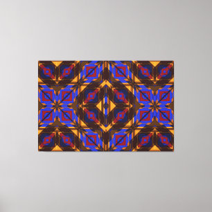 Modern Native American 24 Wrapped Canvas Afdruk