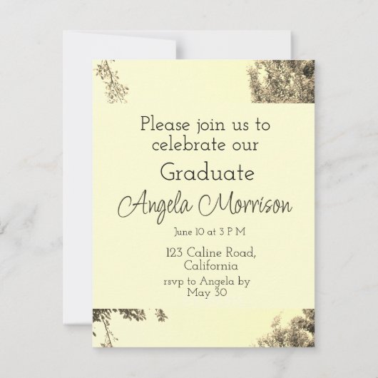 Modern  natuurlijk Foto Afstuderen (Achterkant)