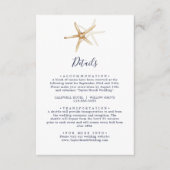 Modern Nautical | Details Starfish and Navy Stripe Informatiekaartje (Voorkant)