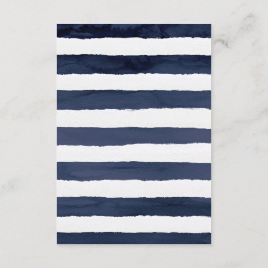 Modern Nautical | Details Starfish and Navy Stripe Informatiekaartje (Achterkant)