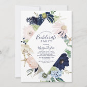 Modern Nautical | Floral Bachelorette Kaart (Voorkant)