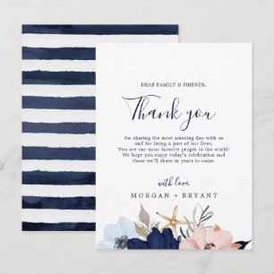 Modern Nautical Floral Hartelijk dank, Kaart van