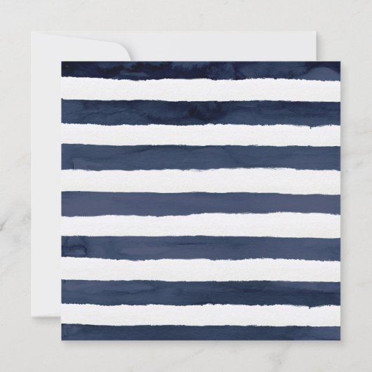Modern Nautical | Floral Square Weddenschap Kaart (Achterkant)