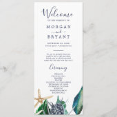 Modern Nautical | Grieks weddenschap Programma (Voorkant)