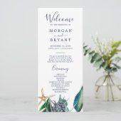 Modern Nautical | Grieks weddenschap Programma (Staand voorkant)