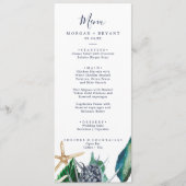 Modern Nautical | Het groene menu van het Weddensc (Voorkant)