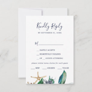 Modern Nautical Keuze uit het menu Greenery RSVP