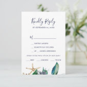 Modern Nautical | Keuze uit het menu Greenery RSVP (Staand voorkant)