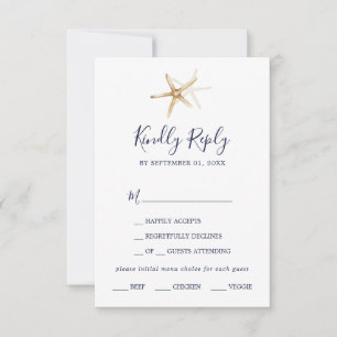 Modern Nautical Keuze uit het menu Starfish RSVP