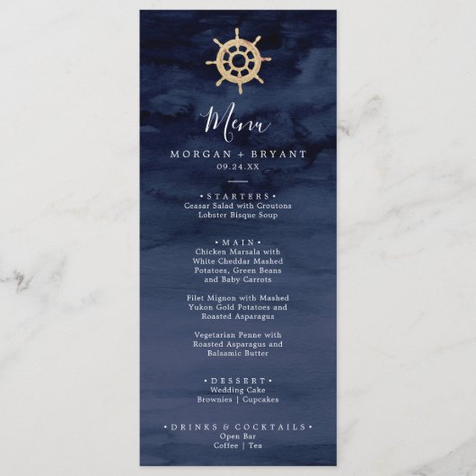 Modern Nautical | Menu Binddroger verzenden (Voorkant)