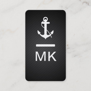 Modern Nautical Monogram Visitekaartje
