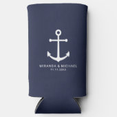 Modern Nautical Navy Blue Anchor Wedding Favor (Voorkant)