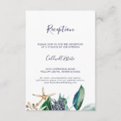 Modern Nautical | Ontvangst van Grieks huwelijk Informatiekaartje (Voorkant)