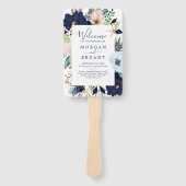 Modern Nautical | Programma Floral Wedding Handwaaier (Voorkant)