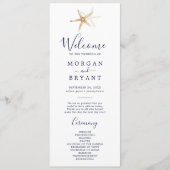 Modern Nautical | Programma voor het huwelijk van  (Voorkant)