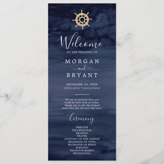 Modern Nautical | Programma voor het weduwen van s (Voorkant)