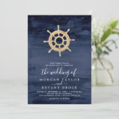 Modern Nautical | Schip helpt het huwelijk van Kaart (Staand voorkant)