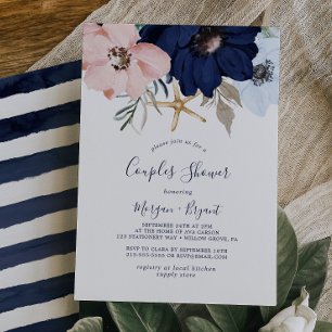 Modern Nautical schoeisel voor Floral Couples Kaart