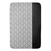 Modern Nautical Seashell Grey Shells Black Badmat (Voorkant Verticaal)