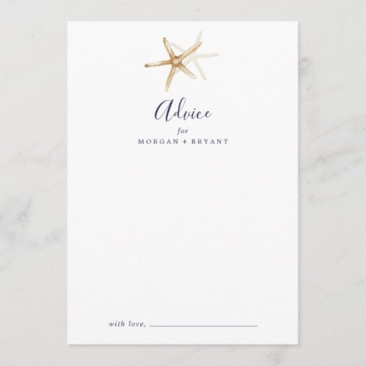 Modern Nautical | Staartbruiloft Advieskaart (Voorkant)