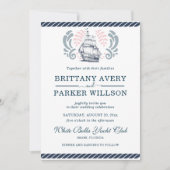 Modern Nautical Wedding Boat Kaart (Voorkant)