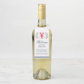 Modern Nautical Welcome Wedding Flessenhanger (Op fles)