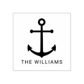 Modern nautisch anker met aangepaste naam 	rubberstempel (Afrduk)