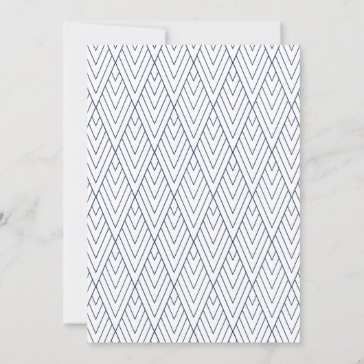 Modern Navy Afstuderen Aankondiging (Achterkant)