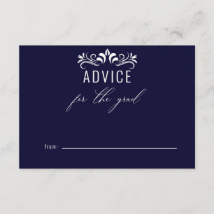 Modern Navy Blue advies voor de Afstuderen Informatiekaartje