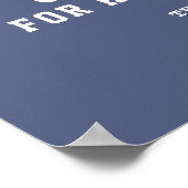 Modern Navy Blue Camping Verjaardagsfeest Welkom Poster (Hoek)