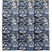 Modern Navy Blue Douchegordijn (Voorkant)