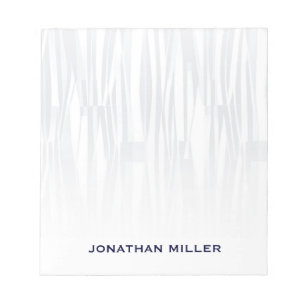 Modern Navy Blue Geometric Pattern gepersonaliseer Notitieblok