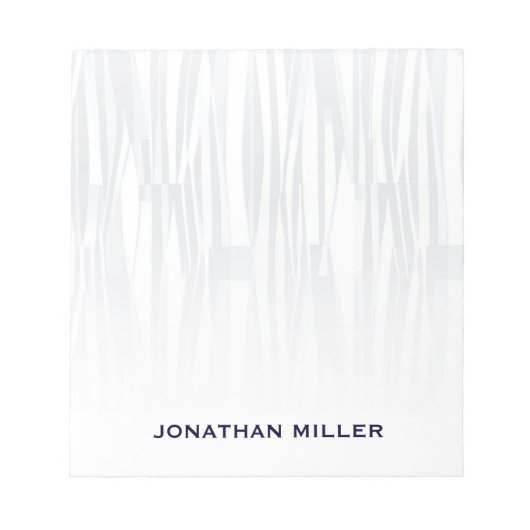 Modern Navy Blue Geometric Pattern gepersonaliseer Notitieblok (Voorkant)