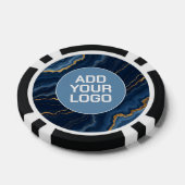 Modern Navy Blue Gold Marble Collection Poker Chips (Enkel)