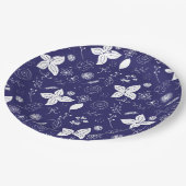 Modern Navy Blue Kerstmis Papieren Bordje (Gekanteld)