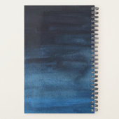 Modern Navy Blue Logo Business Planner (Achterkant)