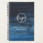 Modern Navy Blue Logo Business Planner (Voorkant)