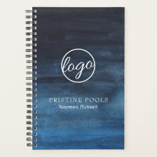 Modern Navy Blue Logo Business Planner