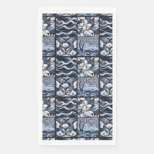 Modern Navy Blue Servet (Voorkant)