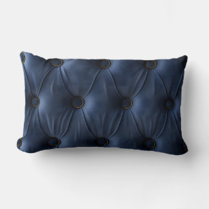 Modern Navy Blue Tufted Velvet met Gouden Accenten Kussen