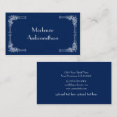 Modern Navy Blue Visitekaartje (Voorkant / Achterkant)