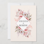 Modern Navy Blue Wedding Invitation Kaart (Voorkant)