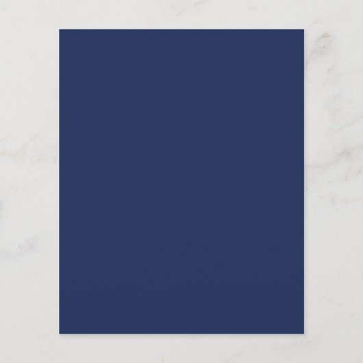 Modern Navy Blue White Boy baby shower-uitnodiging Flyer (Achterkant)