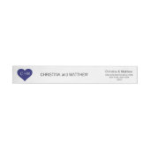 Modern Navy Blue White Heart Initialen Wedding (Individueel)