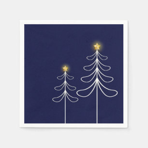 Modern Navy Christmas Tree Graphic Servet