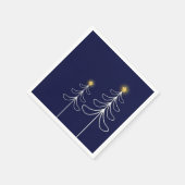 Modern Navy Christmas Tree Graphic Servet (Hoek)