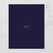 Modern Navy Elegant Script Wedding Invitation (Achterkant)