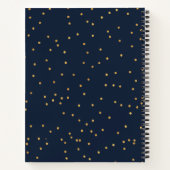 Modern navy en blozend floral lijst Recept Boek (Achterkant)