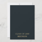 Modern Navy Gold 25th Reunion Party Invitation (Dos)