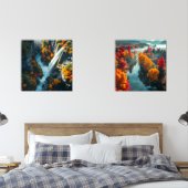 Modern Navy & Gold Abstract Mountain Peak – Luxury (Chambre à coucher)